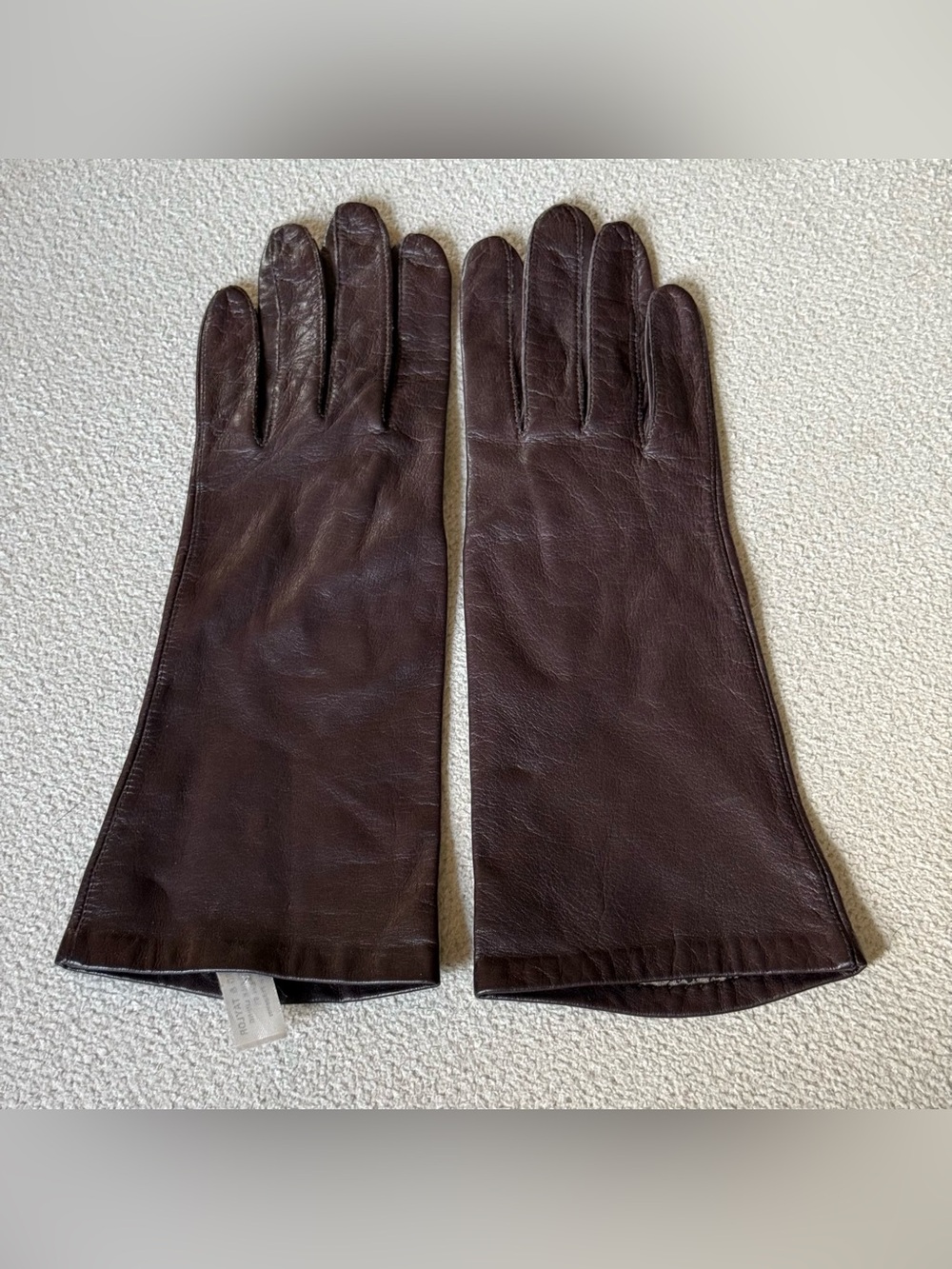 Vintage Lord and Taylor Womens Brown Silk Lined Leather Gloves Size 6